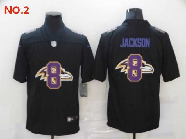 Men's Baltimore Ravens 8 Lamar Jackson Jesey NO.2;